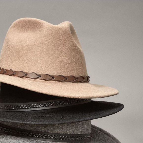 NTW Tilley Unisex Wool Montana Fedora Hat - Taupe - Size Large - Picture 12 of 15